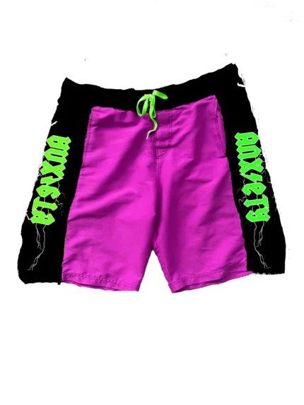 DROLAND MILLER PURPLE LOGO SHORTS