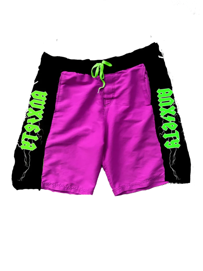 DROLAND MILLER PURPLE LOGO SHORTS